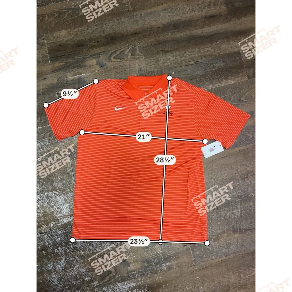 Nike Orange Striped Virginia Cavaliers Golf Tour Polo NEW Size XL Embroidered - Picture 7 of 7